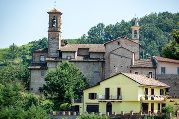 Fototapeta na wymiar churchtower beautiful piemonte Italy
