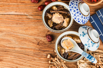 Tea tree mushroom ribs stew