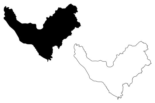 Bouenza Department (Departments of the Republic of the Congo, Congo-Brazzaville, Congo Republic,RotC) map vector illustration, scribble sketch Bouenza map