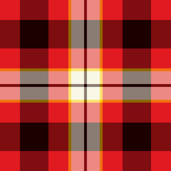 Tartan Seamless Pattern in Black and Red.