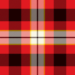 Tartan Seamless Pattern in Black and Red.