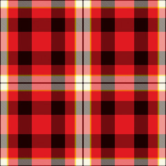 Tartan Pattern in Black and Red.