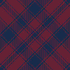 Tartan Seamless Pattern in Red and Blue.