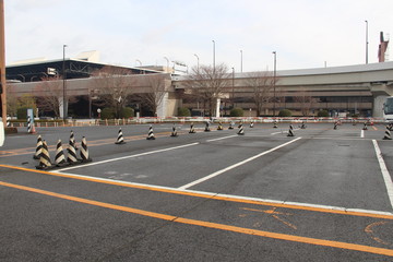 Airport parking lot of Narita city, Chiba Prefecture