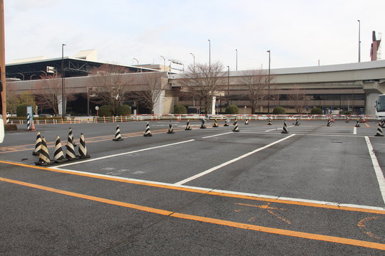 Airport Parking Lot Of Narita City, Chiba Prefecture