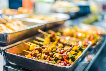 Traditional Vietnamese street food sold in Da Nang night market