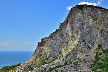 Mountain landscape of the southern coast of Crimea in summer