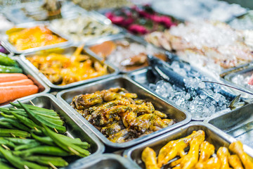 Traditional Vietnamese street food sold in Da Nang night market
