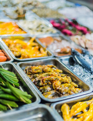 Traditional Vietnamese street food sold in Da Nang night market