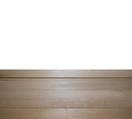 wood table texture on isolate white background