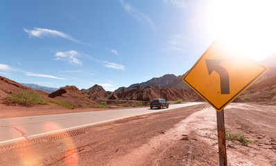 Camino entre Salta y Cafayate Argentina