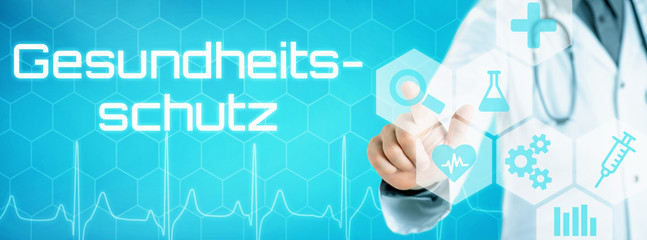 Arzt mit futuristischem Interface - Gesundheitsschutz