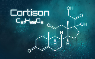 Chemische Formel von Cortison