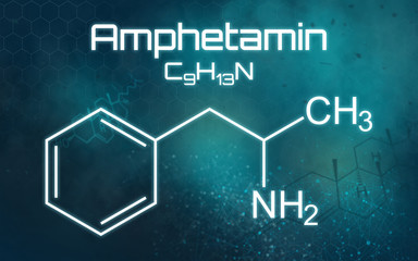 Chemische Formel von Amphetamin