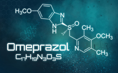 Chemische Formel von Omeprazol