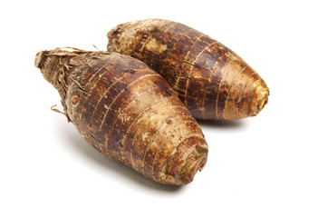 Taro on a white background