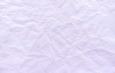 White crumpled paper texture background.