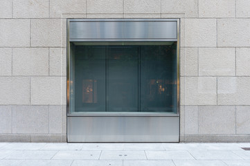 Shop Boutique Store Front with Big Window and Place for Name