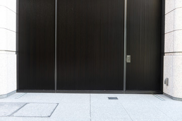 street wall background ,Industrial background, empty grunge urban street with warehouse brick wall