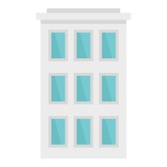 City building icon. Flat illustration of city building vector icon for web design