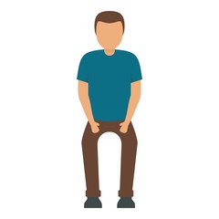 Man want to stay icon. Flat illustration of man want to stay vector icon for web design