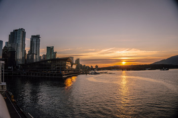 Obraz premium Sunset am Vancouver Canada Place