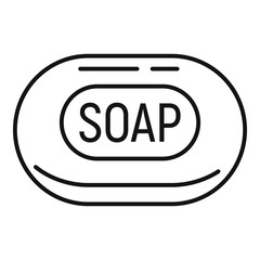 Soap icon. Outline soap vector icon for web design isolated on white background