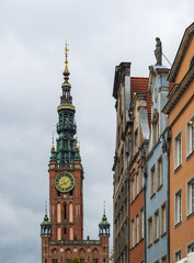 Obraz premium Historic town hall tower of Gdansk in Poland