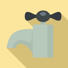 Water faucet icon. Flat illustration of water faucet vector icon for web design