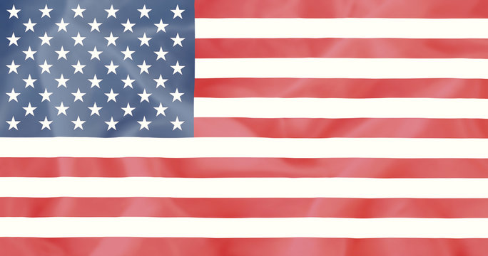 Wave American flag of United States of America