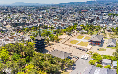 Aerial view of Kofukuji Temple