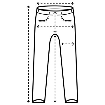 Men’s Jeans Pants Size Chart