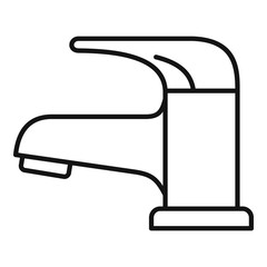 Faucet equipment icon. Outline faucet equipment vector icon for web design isolated on white background
