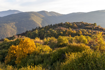 Autumn Landscape of Rhodope Mountains near Village of Lyaskovo, Bulgaria