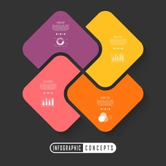 Infographic timeline template can be used for chart, diagram, web design, presentation, advertising, history. Vector infographic illustration