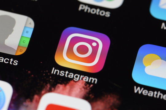 BANGKOK, THAILAND -JUNE 19: Instagram Newl Icon on IPhone screen on June 19