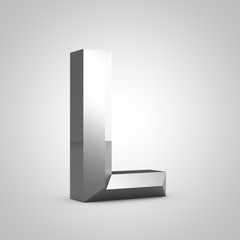 Metal chiseled letter L uppercase