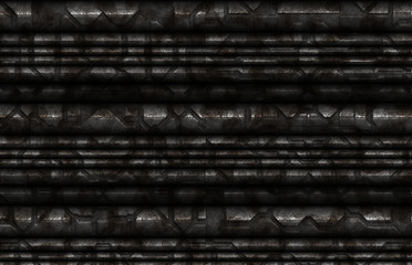 metal scifi techno wall