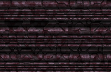 metal scifi techno wall