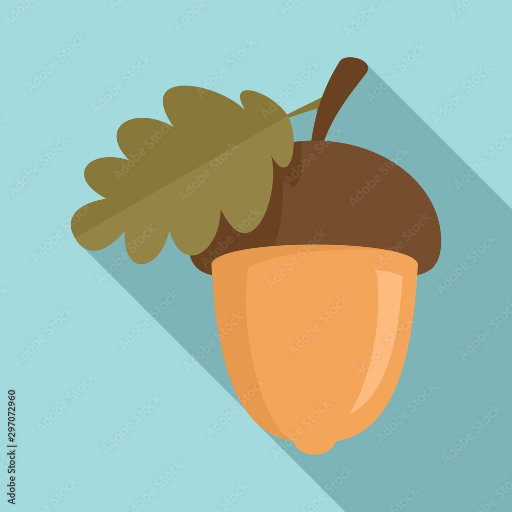 Wall mural acorn icon. flat illustration of acorn vector icon for web design