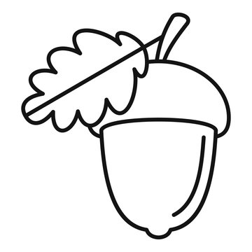 acorn clip art black and white