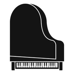 Grand piano top view icon. Simple illustration of grand piano top view vector icon for web design isolated on white background © anatolir