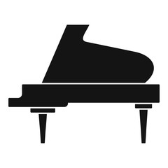 Grand piano instrument icon. Simple illustration of grand piano instrument vector icon for web design isolated on white background © anatolir