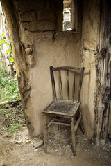 Wooden street chair