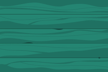 Green Wooden striped textured backdrop. Wood plank background. Floor or wall wood surface. Wood table texture. Wooden board with copy space, place for text. Blank wooden panels. Vector illustration. 