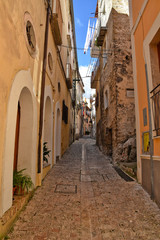 Maranola, Italy, 10/19/2019. Tourist trip in an ancient medieval town