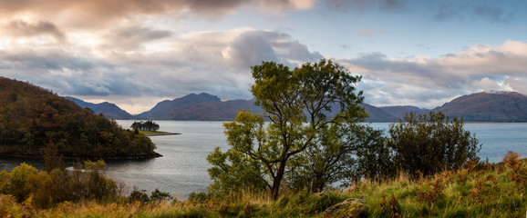 the beautiful kentallen bay in the argyll region of the highlands of scotland near glencoe and fort...