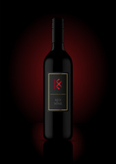 Wine Bottle Vector Illustration for Mockup / Labels