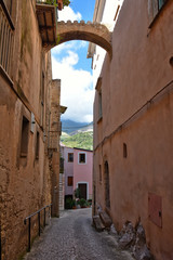 Maranola, Italy, 10/19/2019. Tourist trip in an ancient medieval town