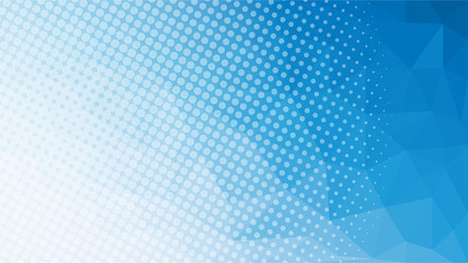 blue low poly geometric with halftone web page size background